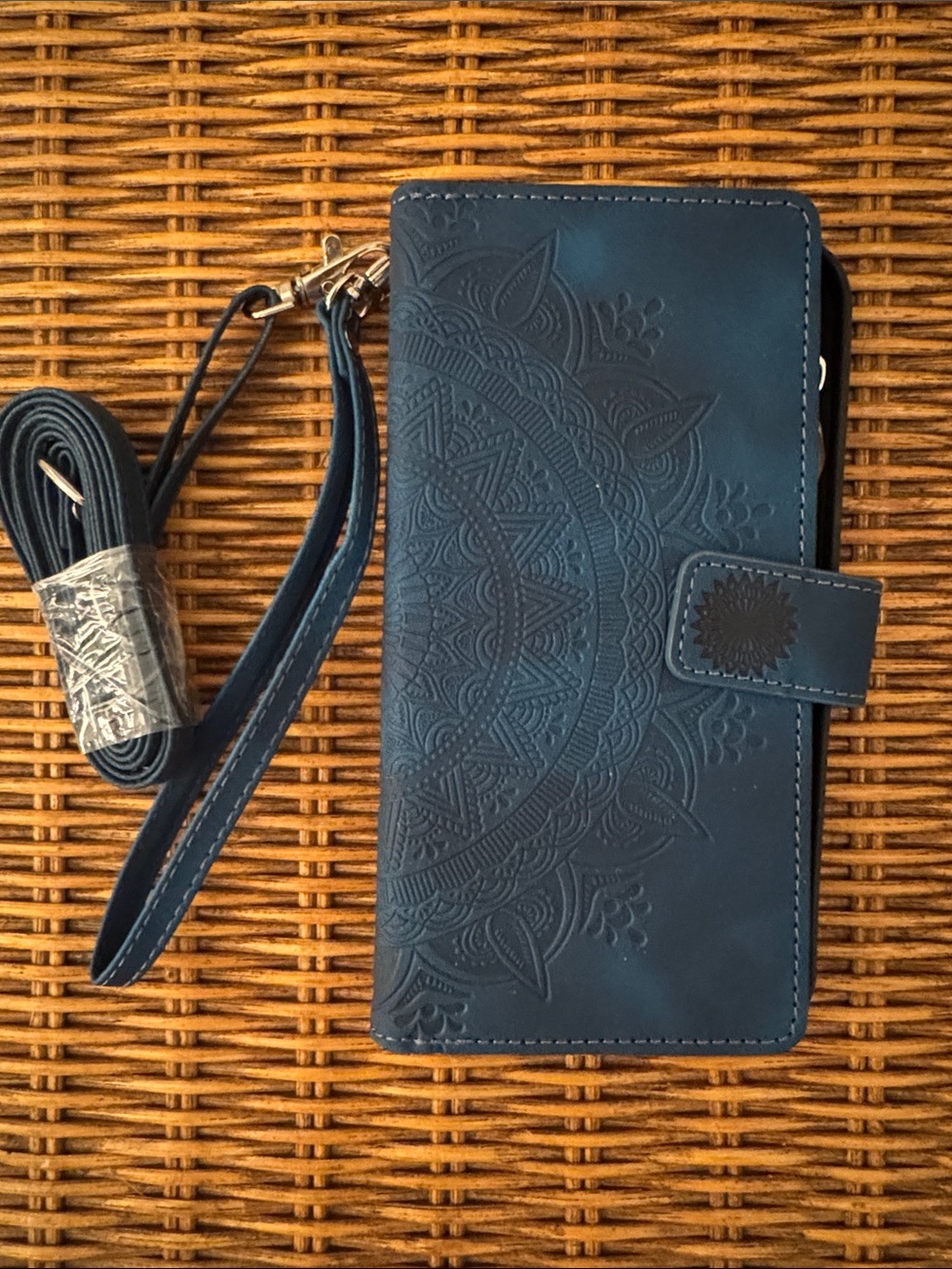 iPhone 16 Plus Dteck Embossed Mandala Phone Wallet Crossbody